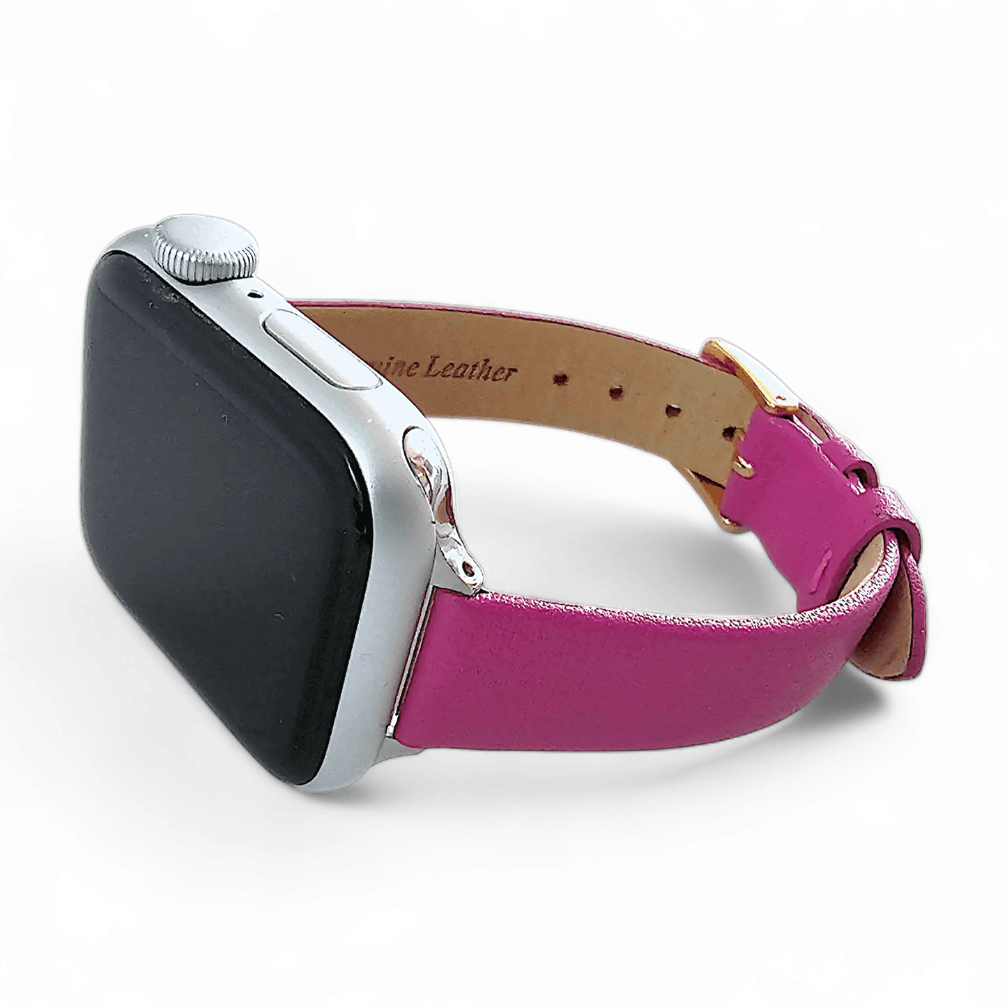 Piu Bello Italian Leather Strap for Apple Watch Rouge Pink - Wrist Envy