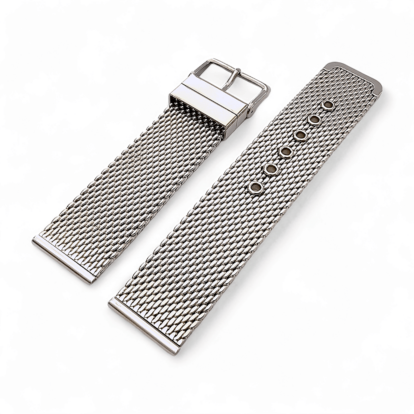 Premium 2.5mm Thick Shark Mesh Two Piece Milanese Heavy Duty Stainless Steel Watch Strap 18mm 20mm 22mm - Wrist Envy
