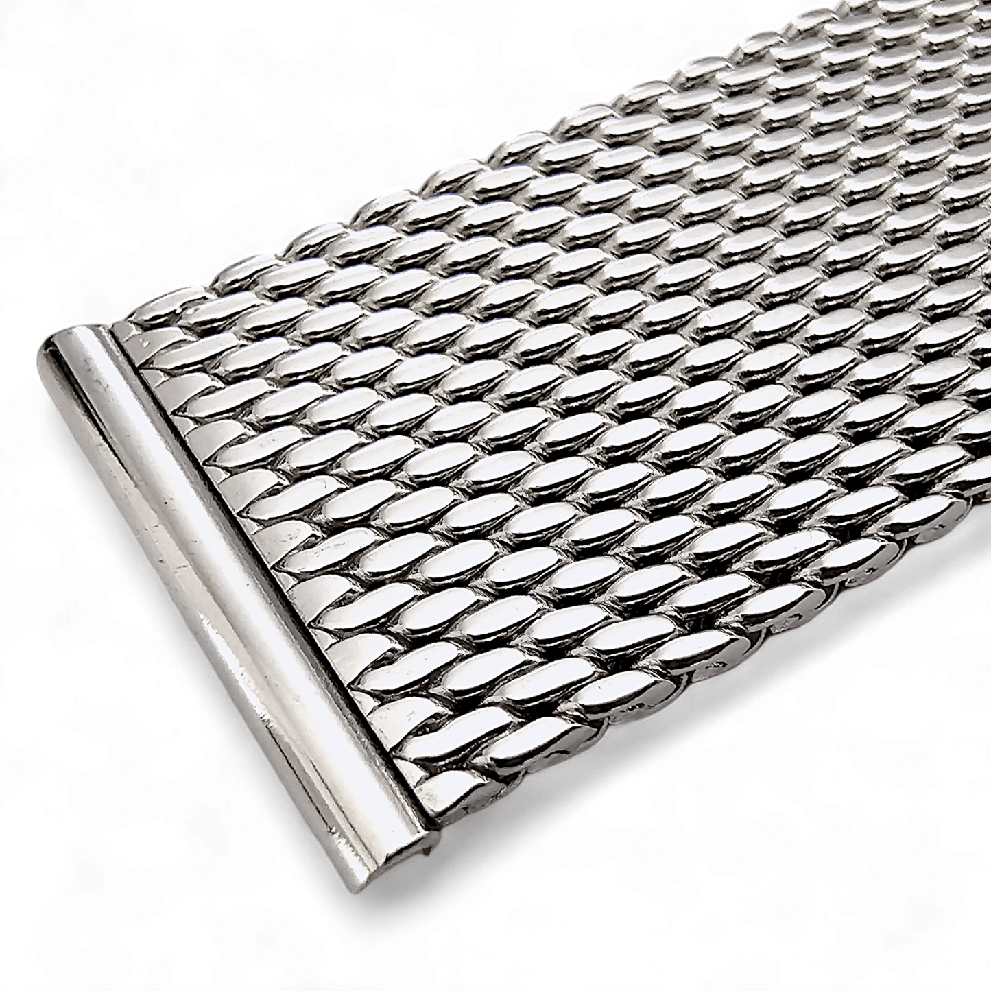 Premium 2.5mm Thick Shark Mesh Two Piece Milanese Heavy Duty Stainless Steel Watch Strap 18mm 20mm 22mm - Wrist Envy