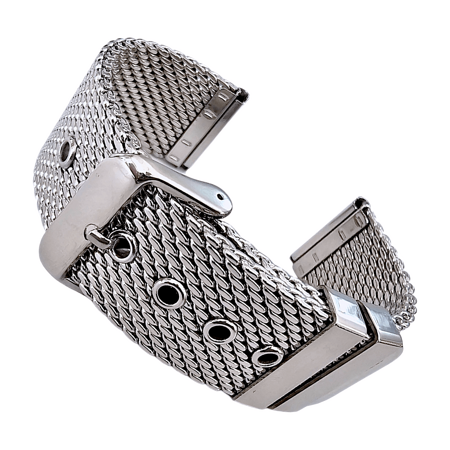 Premium 2.5mm Thick Shark Mesh Two Piece Milanese Heavy Duty Stainless Steel Watch Strap 18mm 20mm 22mm - Wrist Envy
