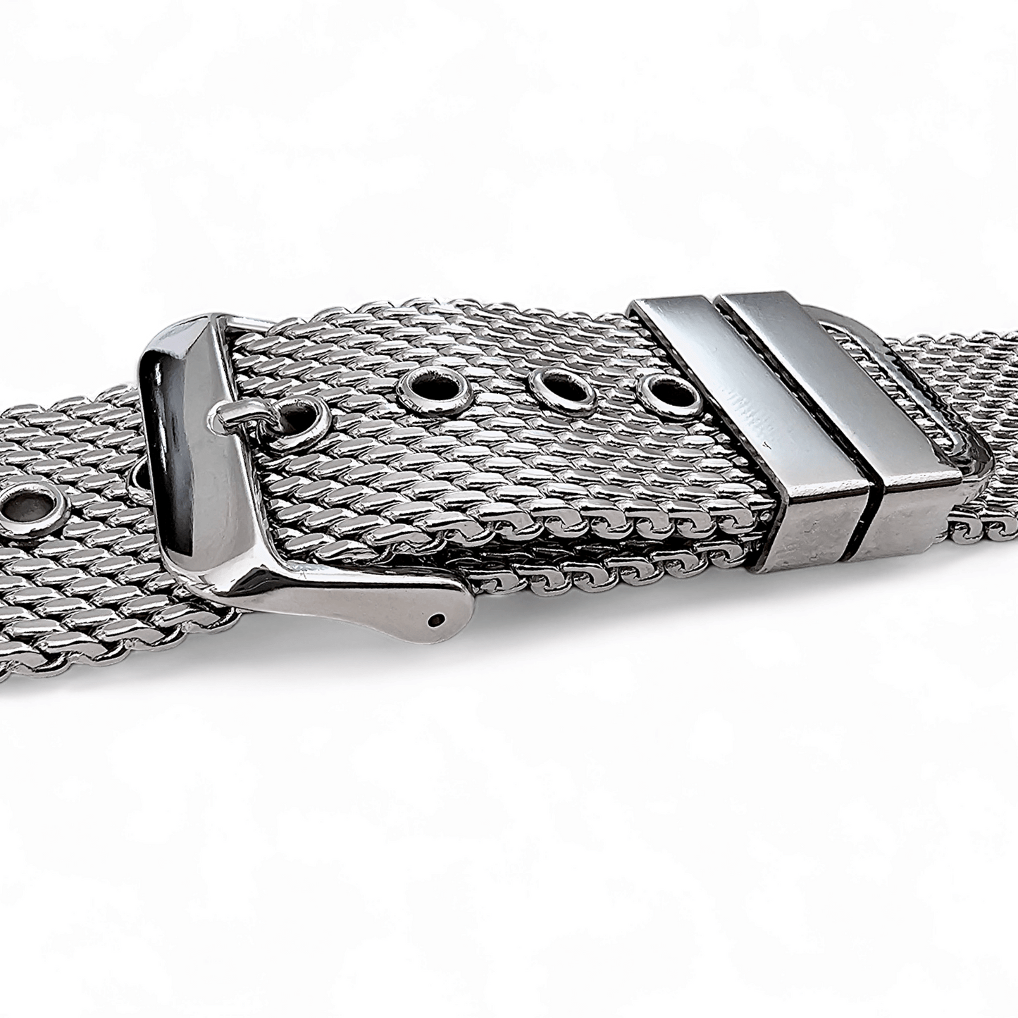 Premium 2.5mm Thick Shark Mesh Two Piece Milanese Heavy Duty Stainless Steel Watch Strap 18mm 20mm 22mm - Wrist Envy