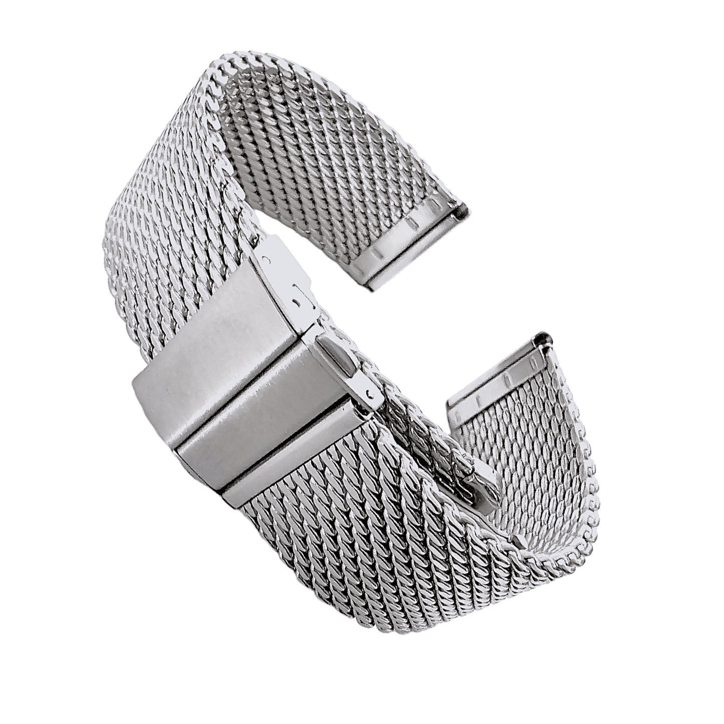 Premium 2.7mm Thick Heavy Shark Mesh Watch Strap Band Milanese Stainless Steel 18mm, 20mm, 22mm - Wrist Envy