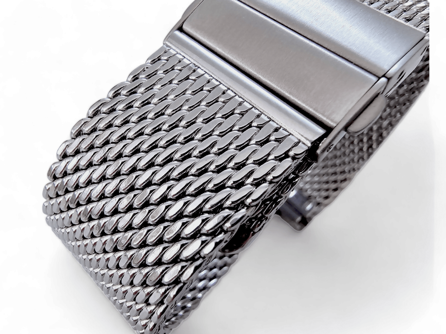 Premium 2.7mm Thick Heavy Shark Mesh Watch Strap Band Milanese Stainless Steel 18mm, 20mm, 22mm - Wrist Envy