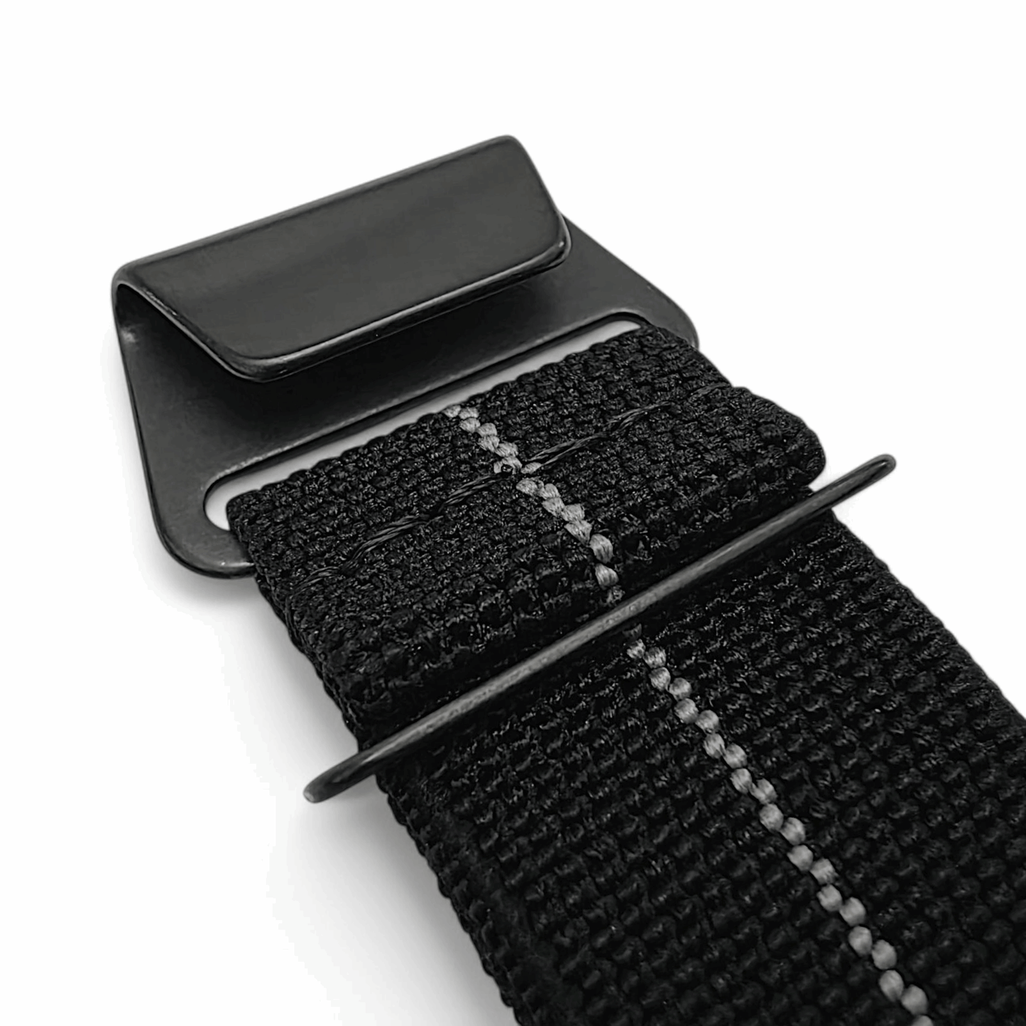Premium Black Clasp Elastic Nylon French Marine Nationale Watch Strap Band 20mm 22mm - Wrist Envy