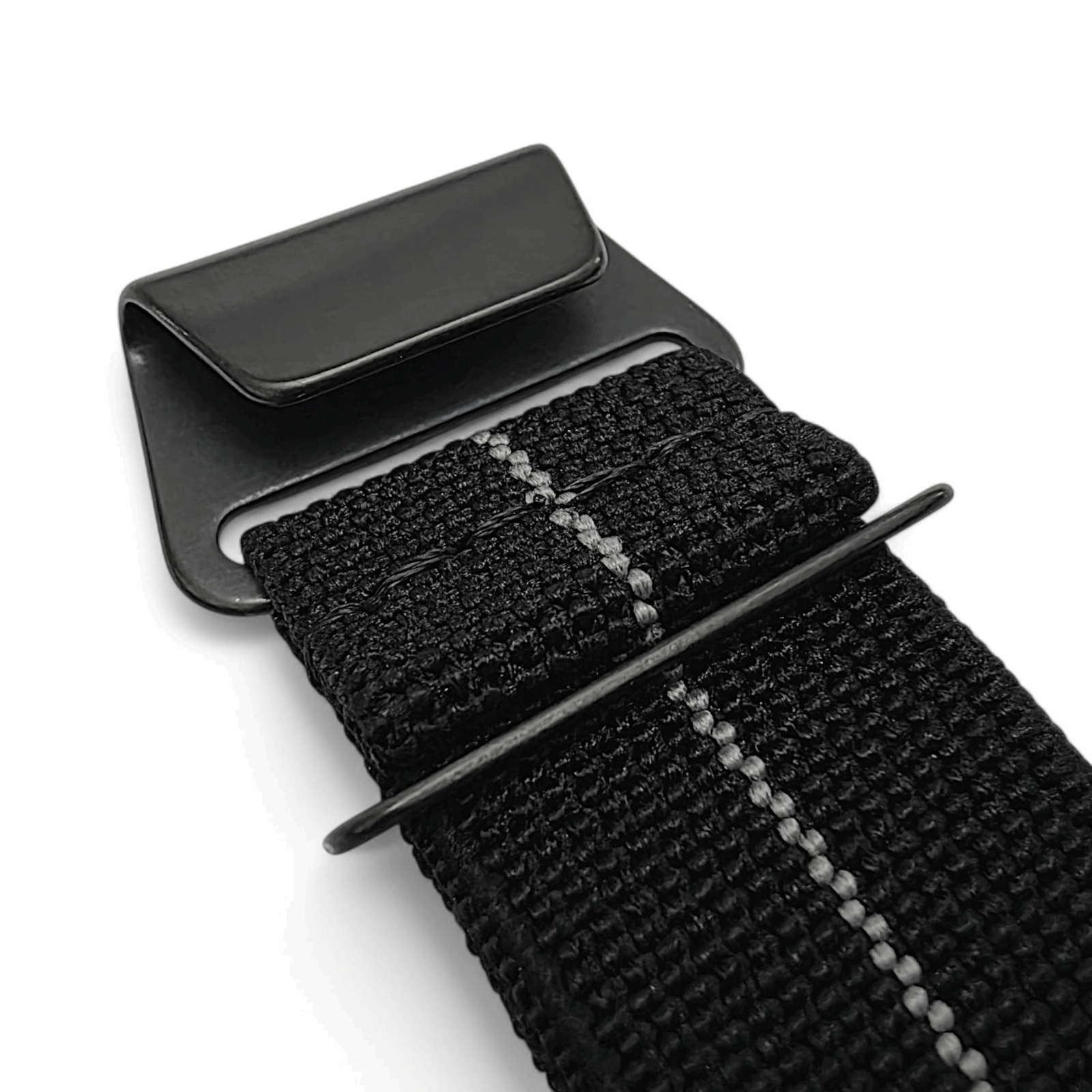 Premium Black Clasp Elastic Nylon French Marine Nationale Watch Strap Band 20mm 22mm - Wrist Envy