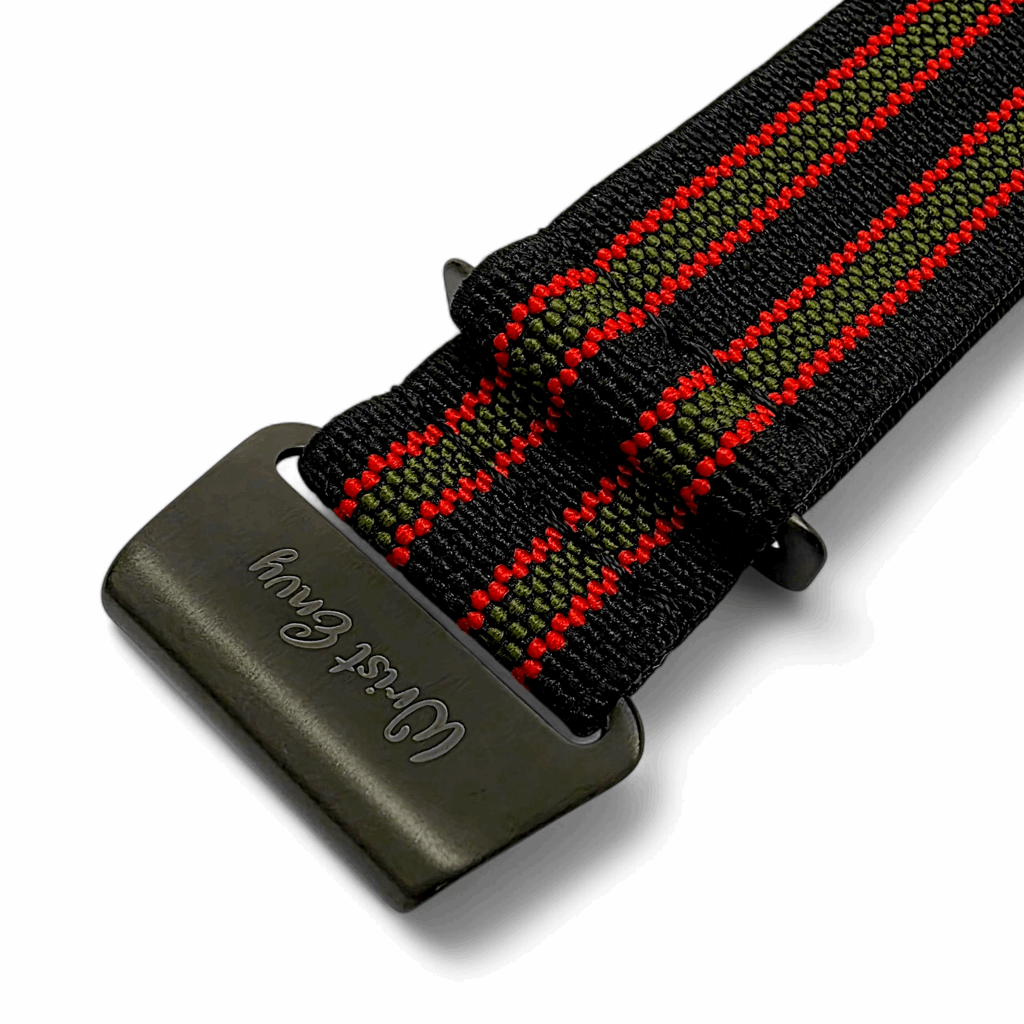 Premium Black Clasp Elastic Nylon French Marine Nationale Watch Strap Band 20mm 22mm - Wrist Envy