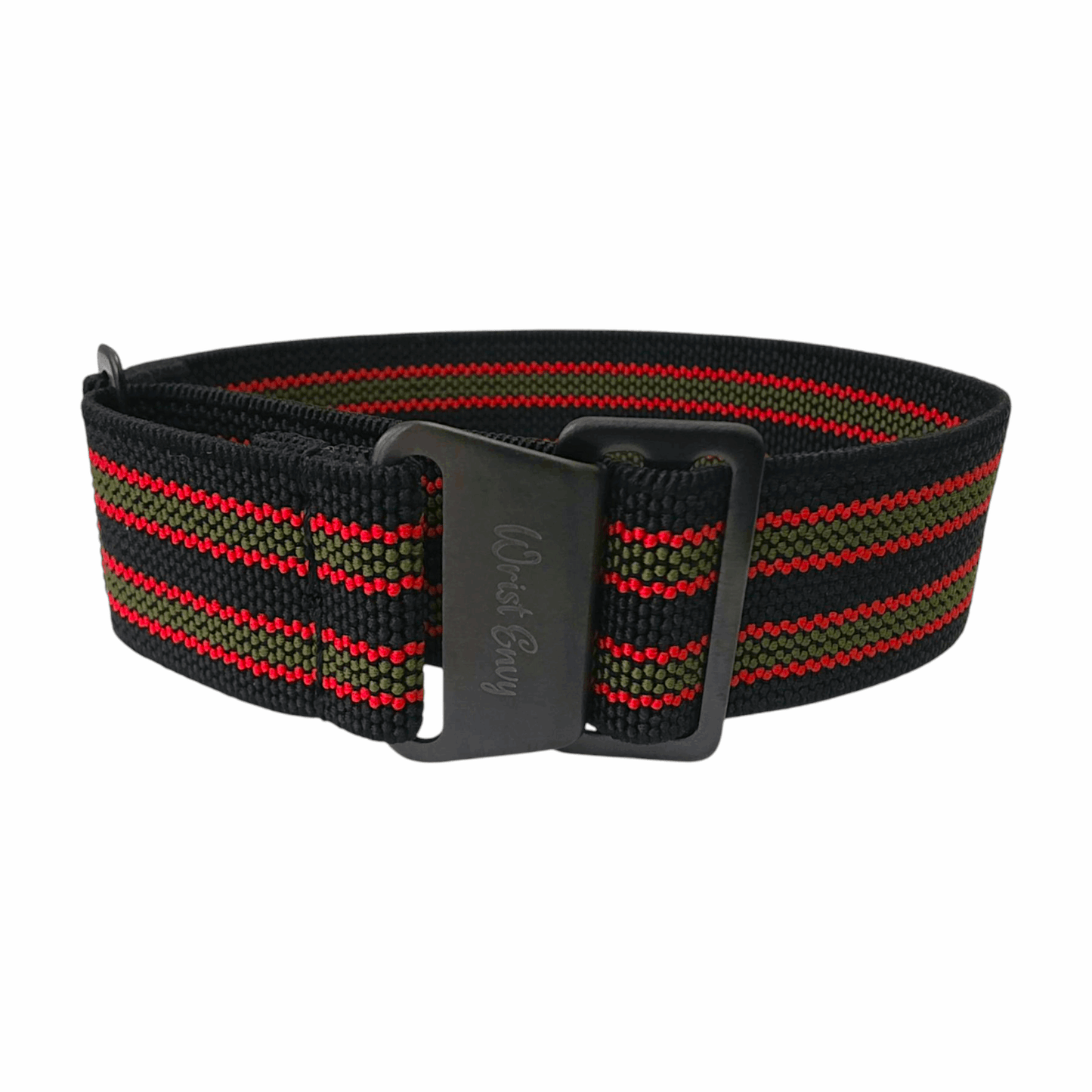 Premium Black Clasp Elastic Nylon French Marine Nationale Watch Strap Band 20mm 22mm - Wrist Envy