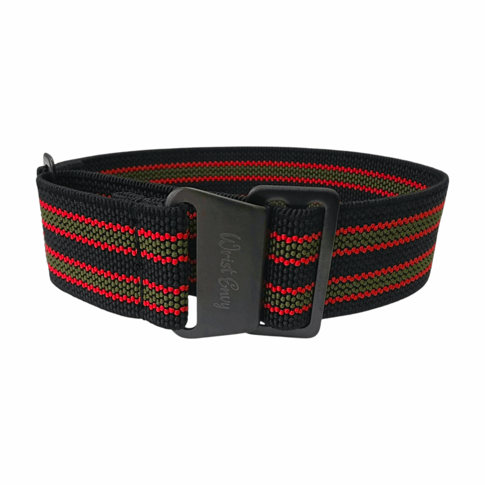 Premium Black Clasp Elastic Nylon French Marine Nationale Watch Strap Band 20mm 22mm - Wrist Envy