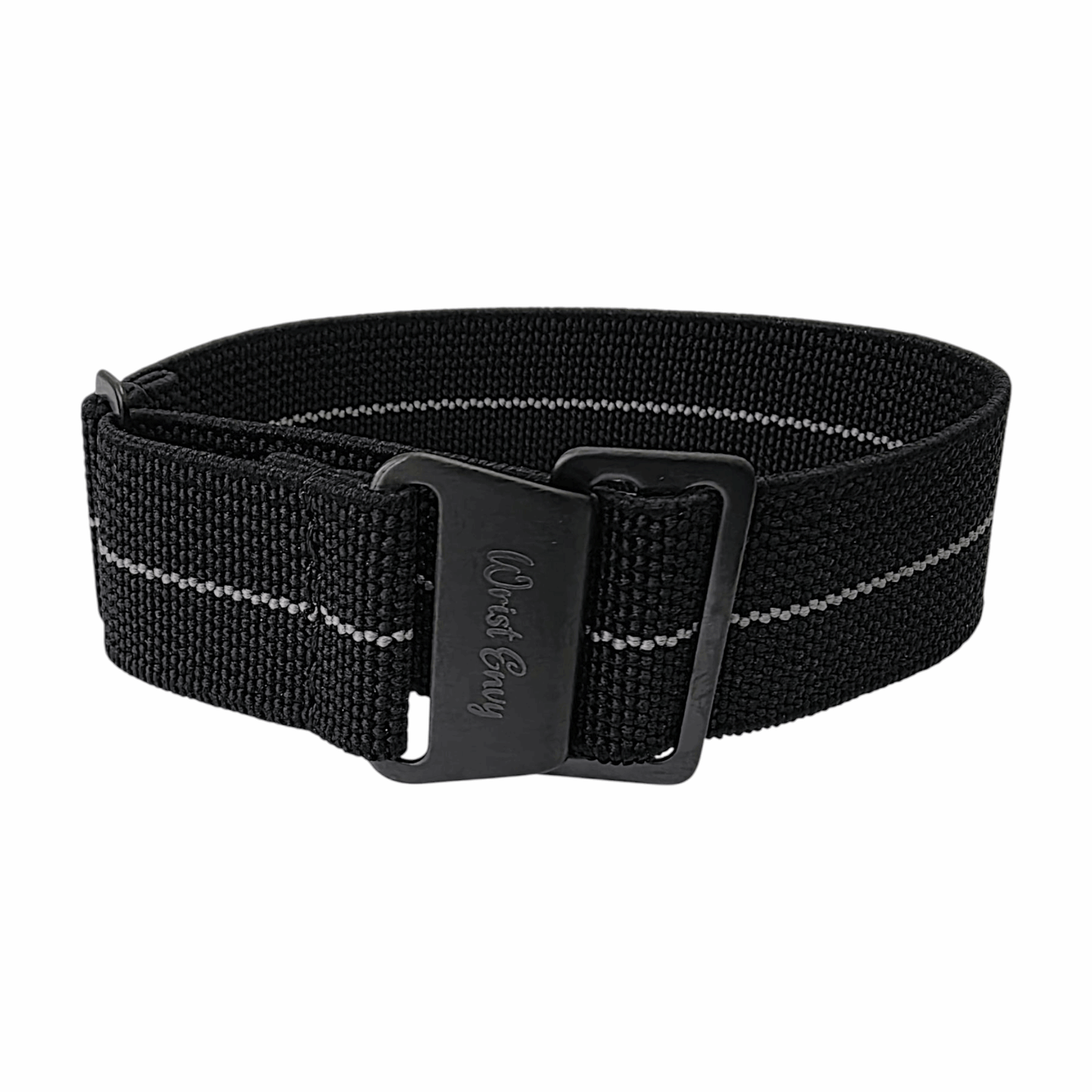 Premium Black Clasp Elastic Nylon French Marine Nationale Watch Strap Band 20mm 22mm - Wrist Envy