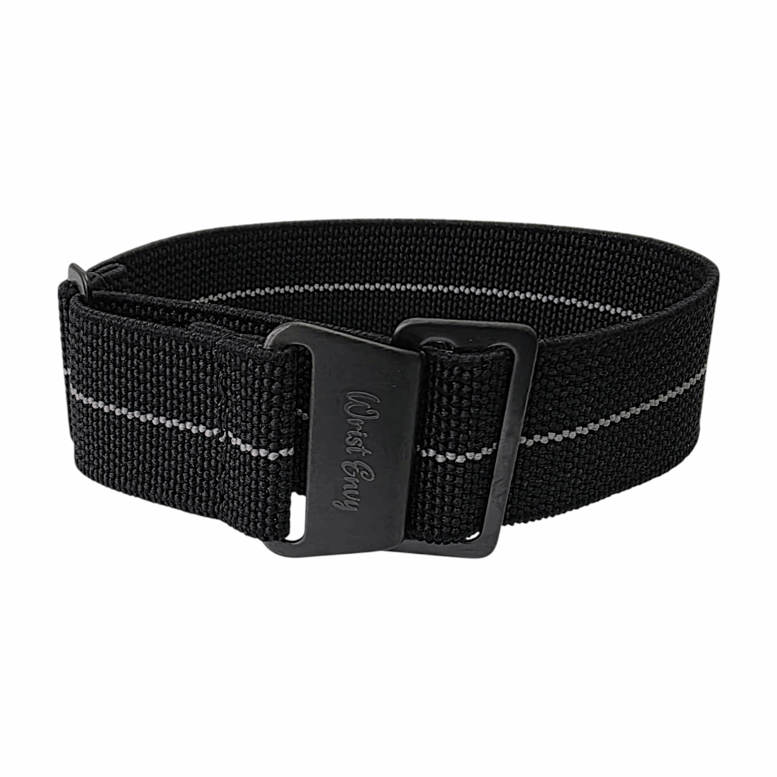 Premium Black Clasp Elastic Nylon French Marine Nationale Watch Strap Band 20mm 22mm - Wrist Envy