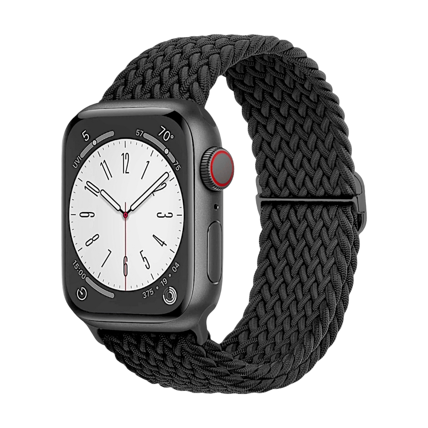 Premium Braided Adjustable Loop Watch Strap For Apple Watch Black - Wrist Envy