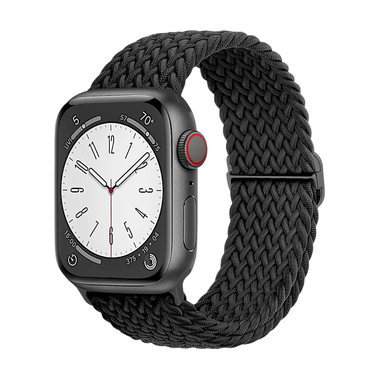 Premium Braided Adjustable Loop Watch Strap For Apple Watch Black - Wrist Envy