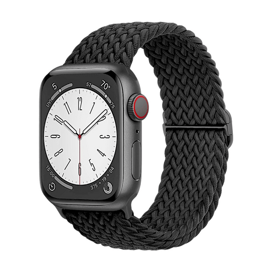 Premium Braided Adjustable Loop Watch Strap For Apple Watch Black - Wrist Envy