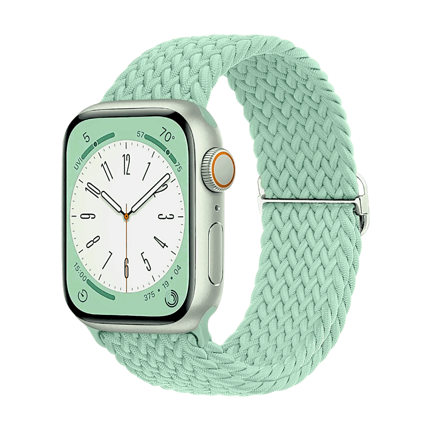 Premium Braided Adjustable Loop Watch Strap For Apple Watch Mint Green - Wrist Envy