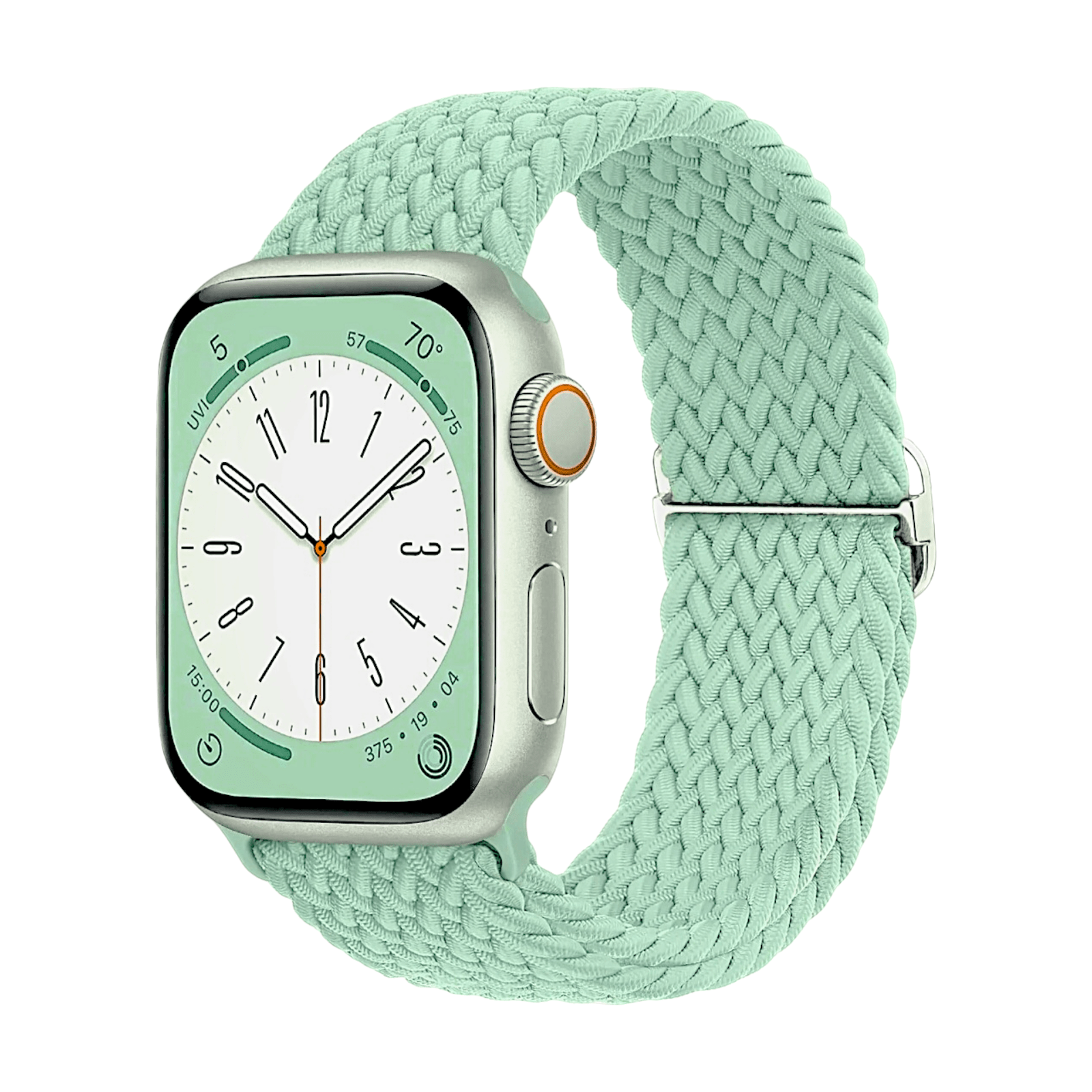 Premium Braided Adjustable Loop Watch Strap For Apple Watch Mint Green - Wrist Envy
