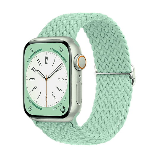 Premium Braided Adjustable Loop Watch Strap For Apple Watch Mint Green - Wrist Envy