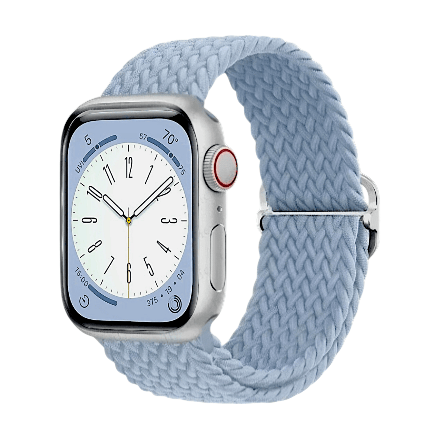 Premium Braided Adjustable Loop Watch Strap For Apple Watch Pastel Blue - Wrist Envy