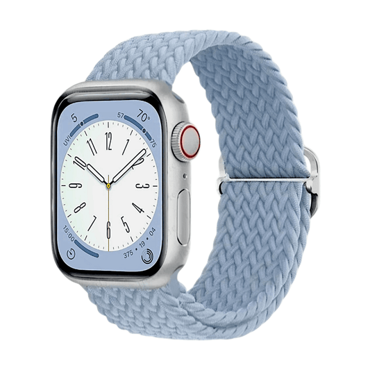 Premium Braided Adjustable Loop Watch Strap For Apple Watch Pastel Blue - Wrist Envy