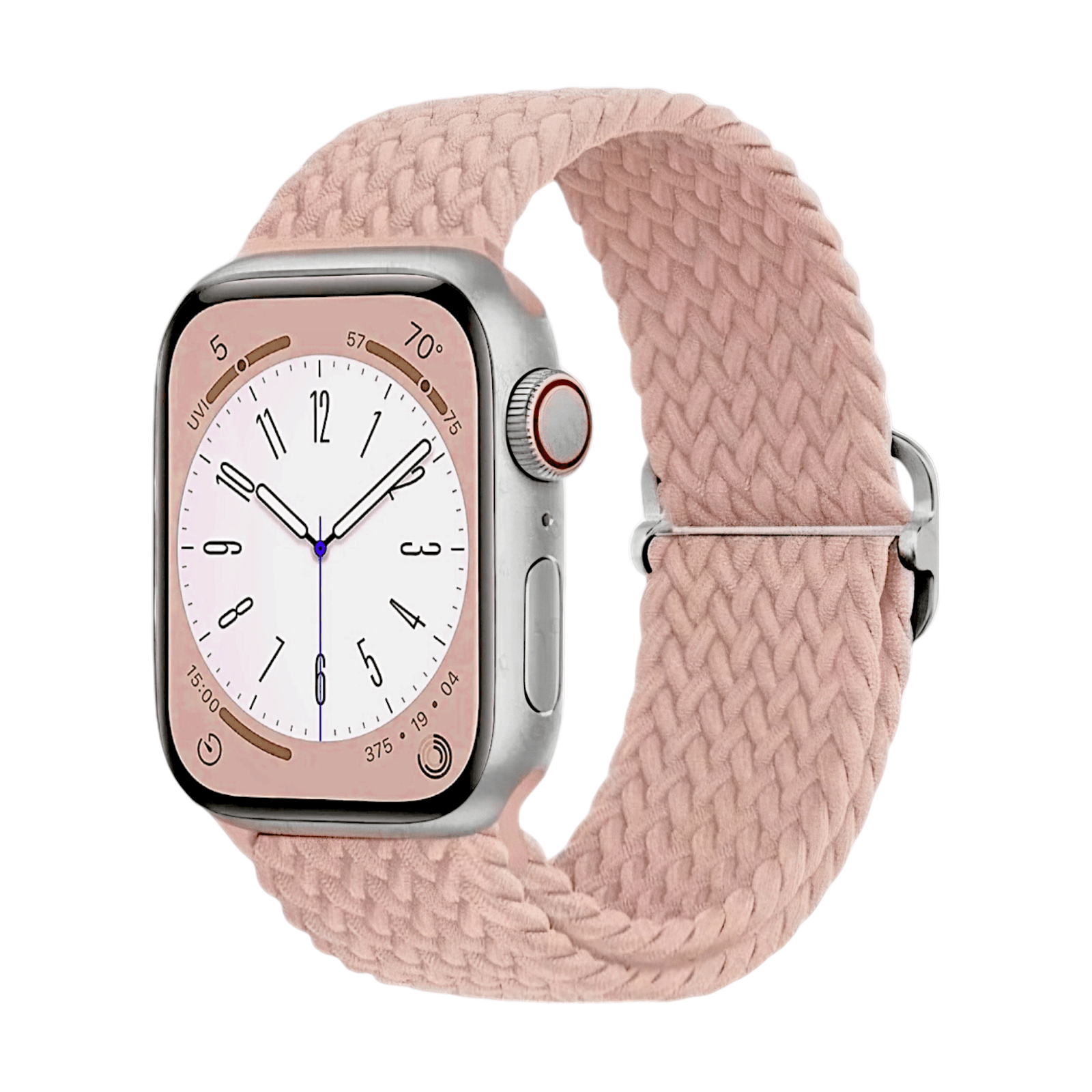 Premium Braided Adjustable Loop Watch Strap For Apple Watch Pink