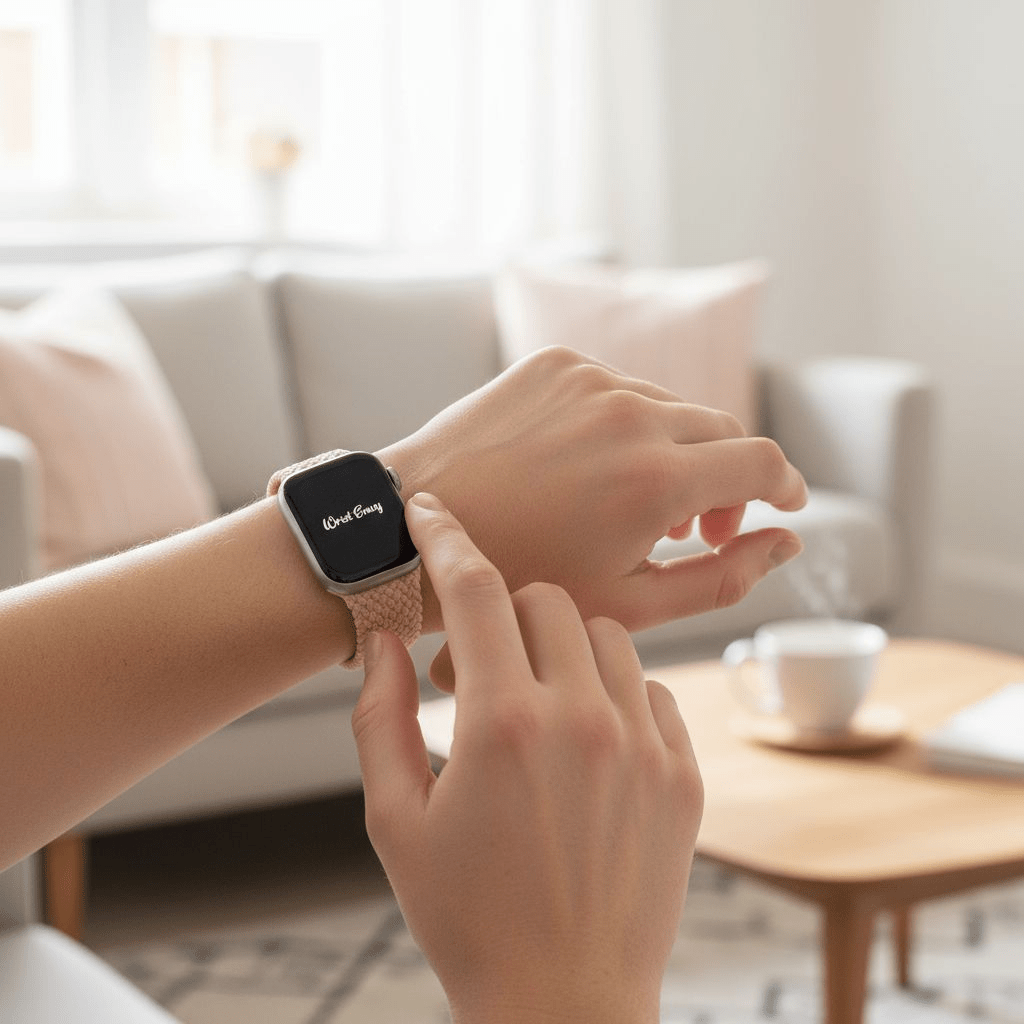 Premium Braided Solo Loop Watch Strap For Apple Watch Starlight - Wrist Envy