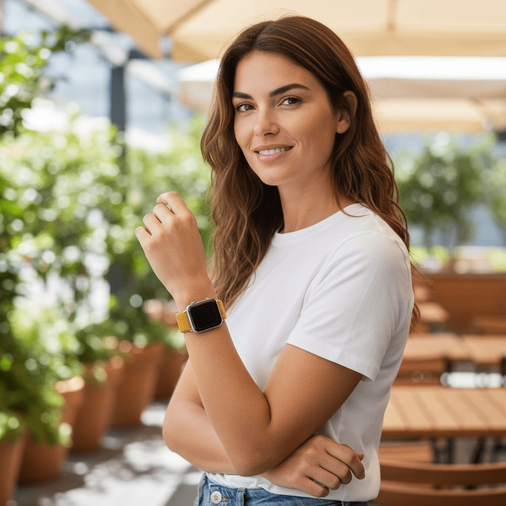 Premium Braided Solo Loop Watch Strap For Apple Watch Starlight - Wrist Envy