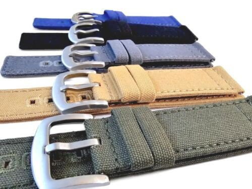 Premium Canvas Sailcloth Watch Strap Band Field Mens Quick Release 20mm 22mm UK - Wrist Envy