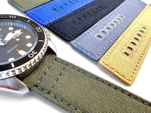 Premium Canvas Sailcloth Watch Strap Band Field Mens Quick Release 20mm 22mm UK - Wrist Envy