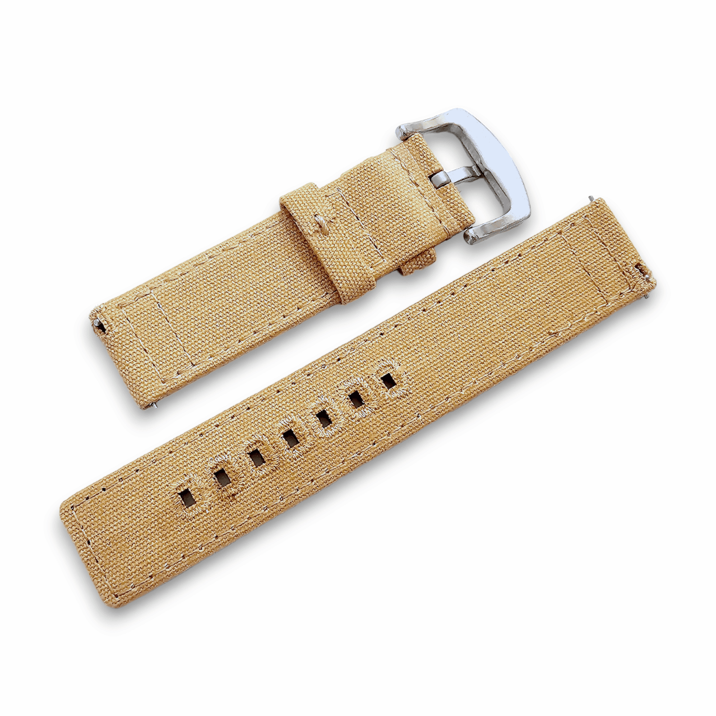 Premium Canvas Sailcloth Watch Strap Band Field Mens Quick Release 20mm 22mm UK - Wrist Envy