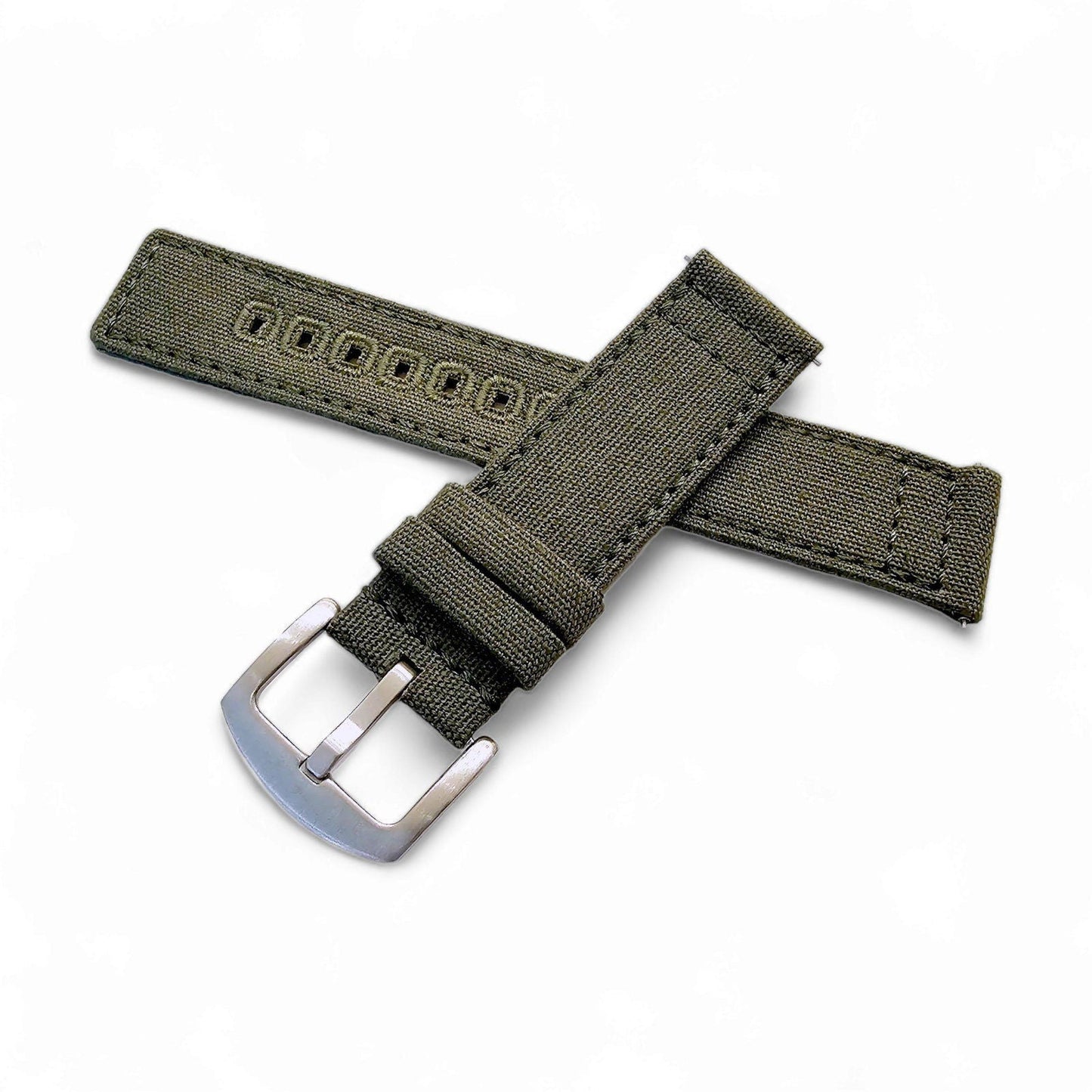 Premium Canvas Sailcloth Watch Strap Band Field Mens Quick Release 20mm 22mm UK - Wrist Envy
