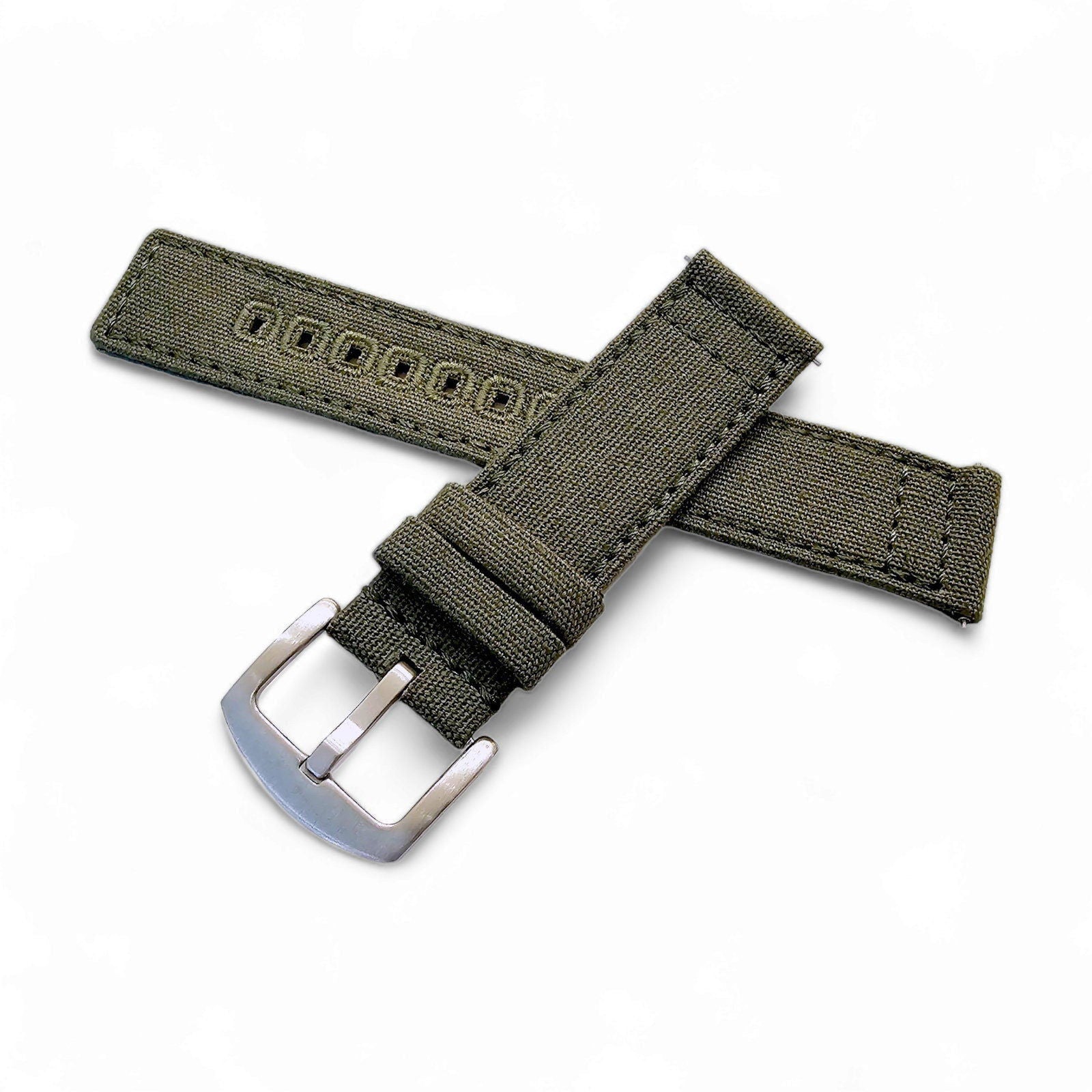 Premium Canvas Sailcloth Watch Strap Band Field Mens Quick Release 20mm 22mm UK - Wrist Envy
