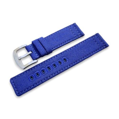 Premium Canvas Sailcloth Watch Strap Band Field Mens Quick Release 20mm 22mm UK - Wrist Envy