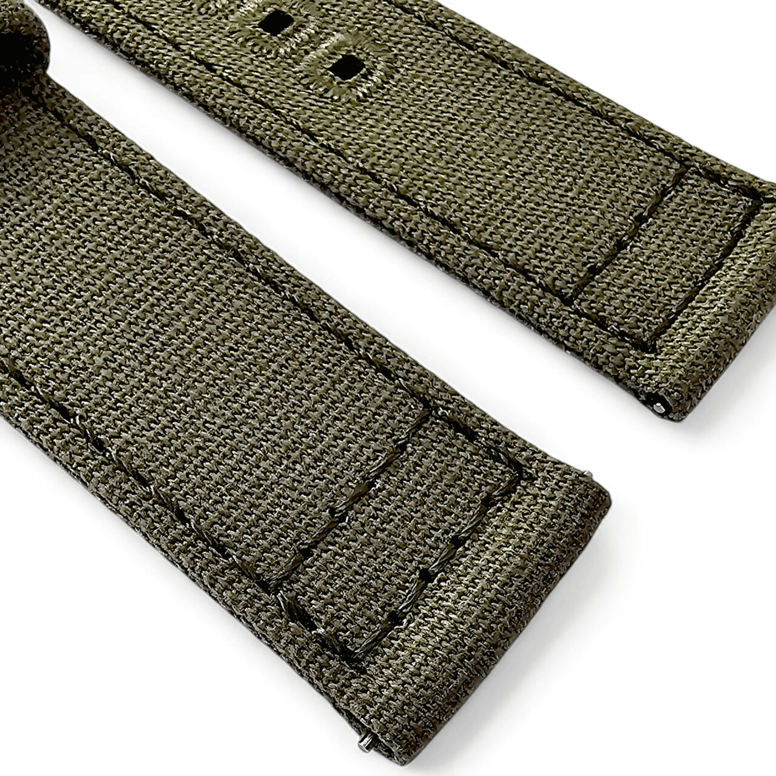 Premium Canvas Sailcloth Watch Strap Quick Release 20mm 22mm Army Green - Wrist Envy