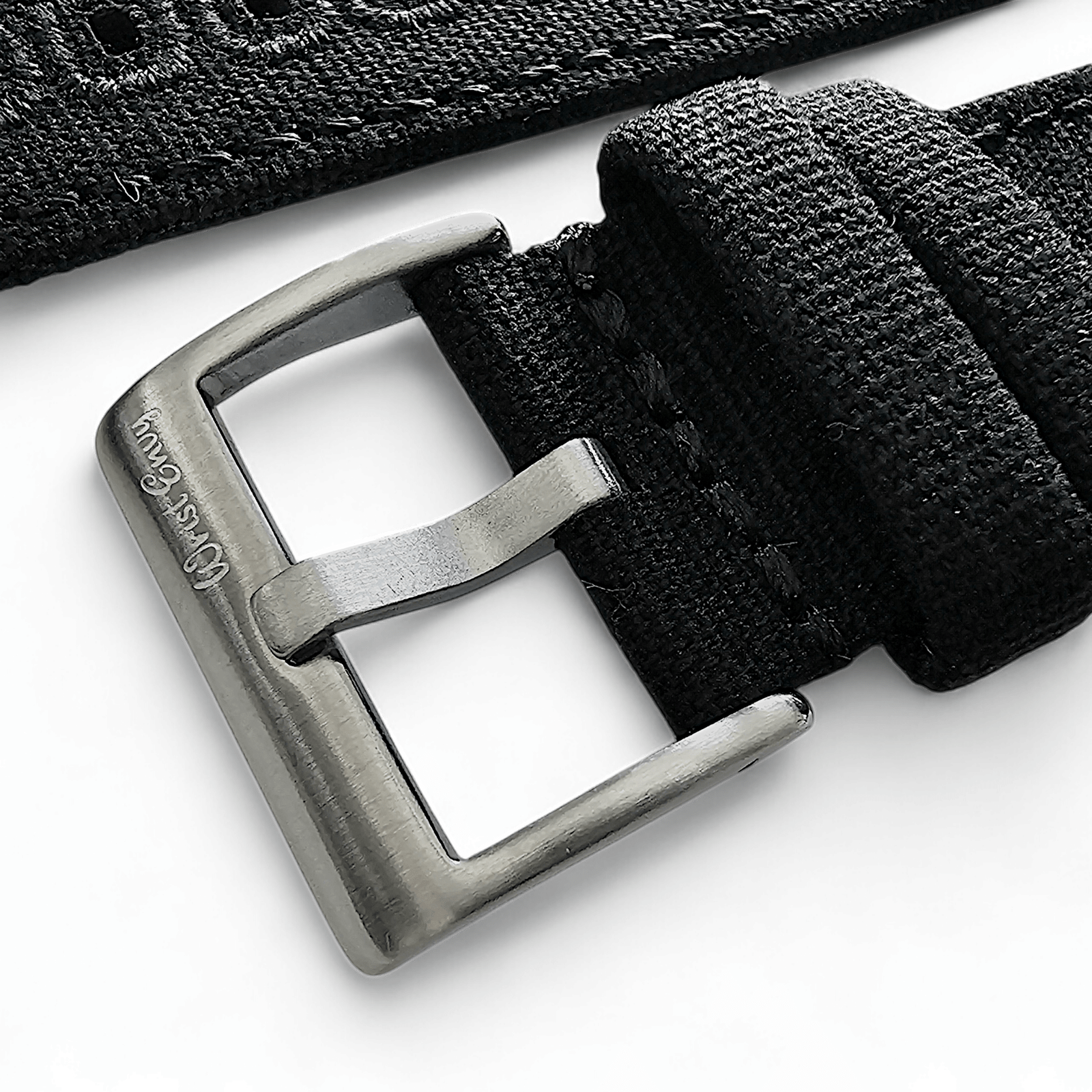 Premium Canvas Sailcloth Watch Strap Quick Release 20mm 22mm Black - Wrist Envy