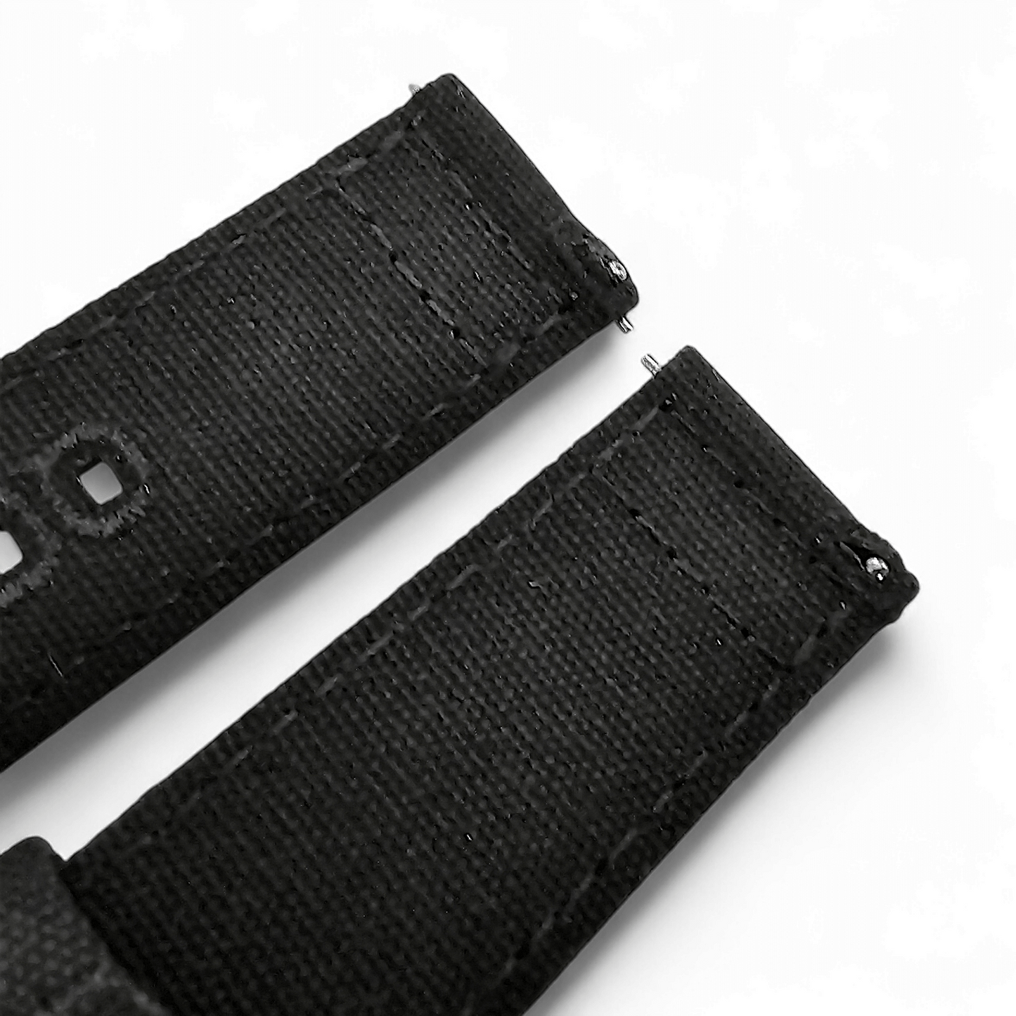 Premium Canvas Sailcloth Watch Strap Quick Release 20mm 22mm Black - Wrist Envy