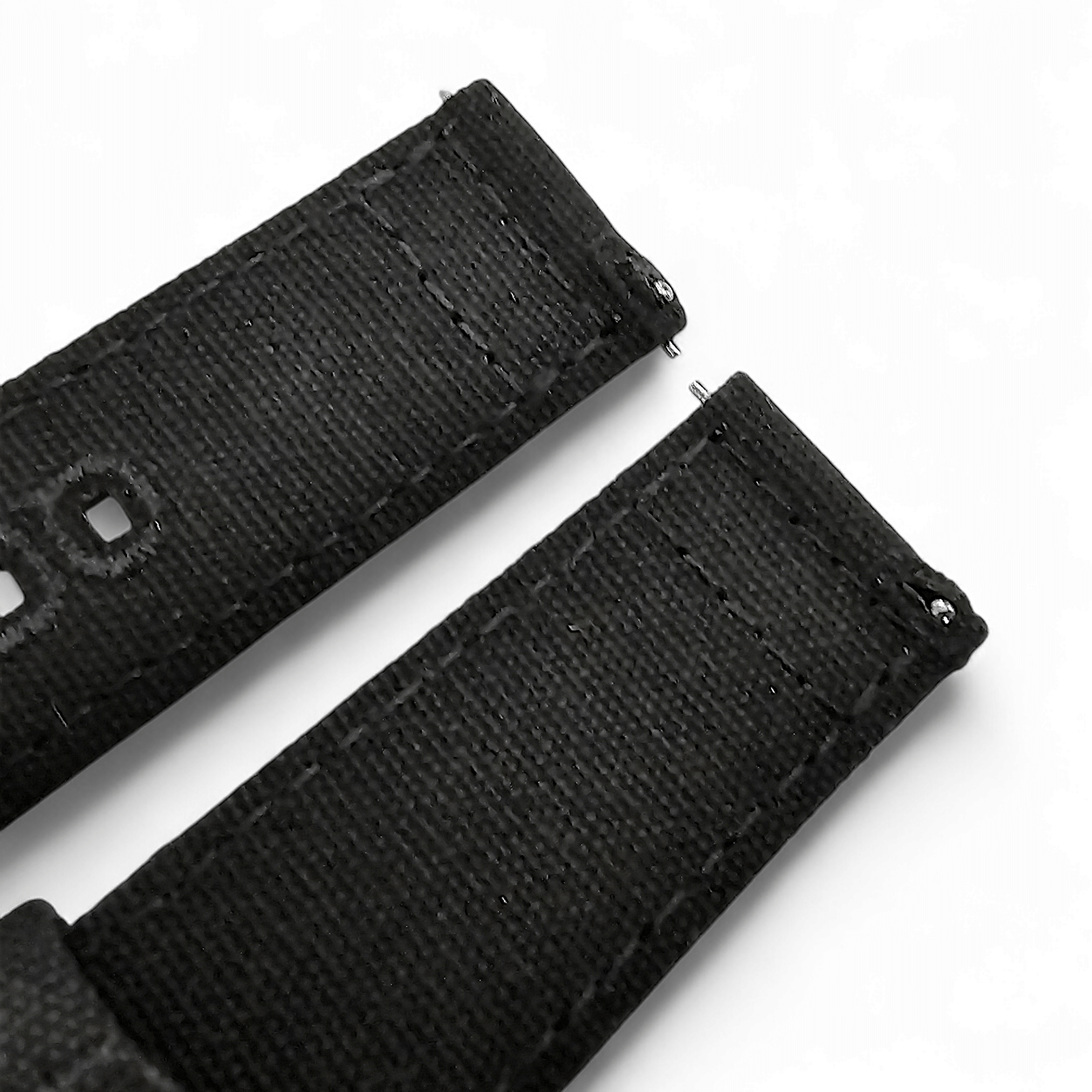 Premium Canvas Sailcloth Watch Strap Quick Release 20mm 22mm Black - Wrist Envy