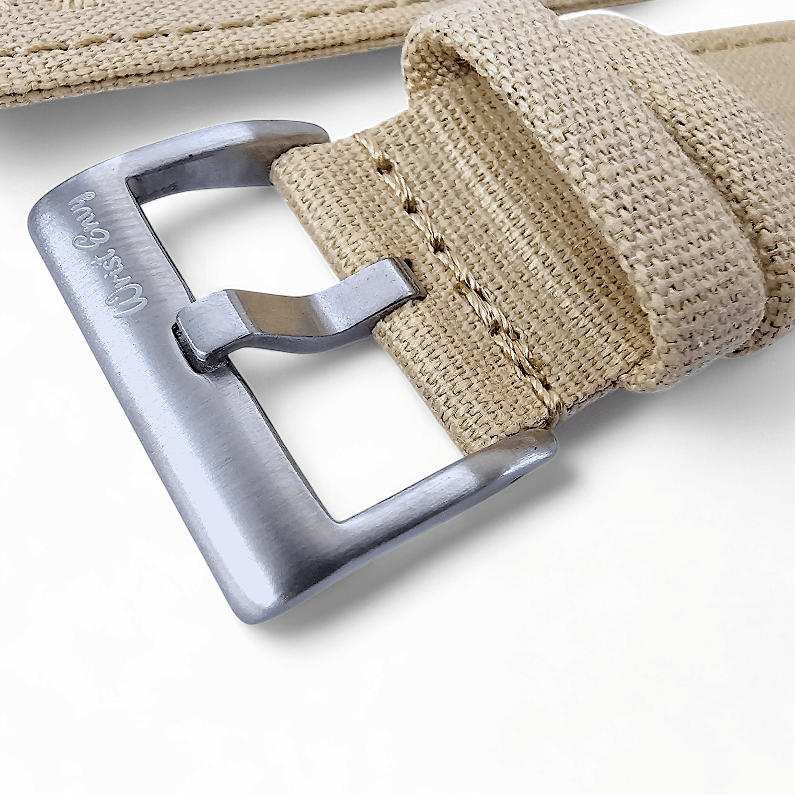 Premium Canvas Sailcloth Watch Strap Quick Release 20mm 22mm Khaki Beige - Wrist Envy