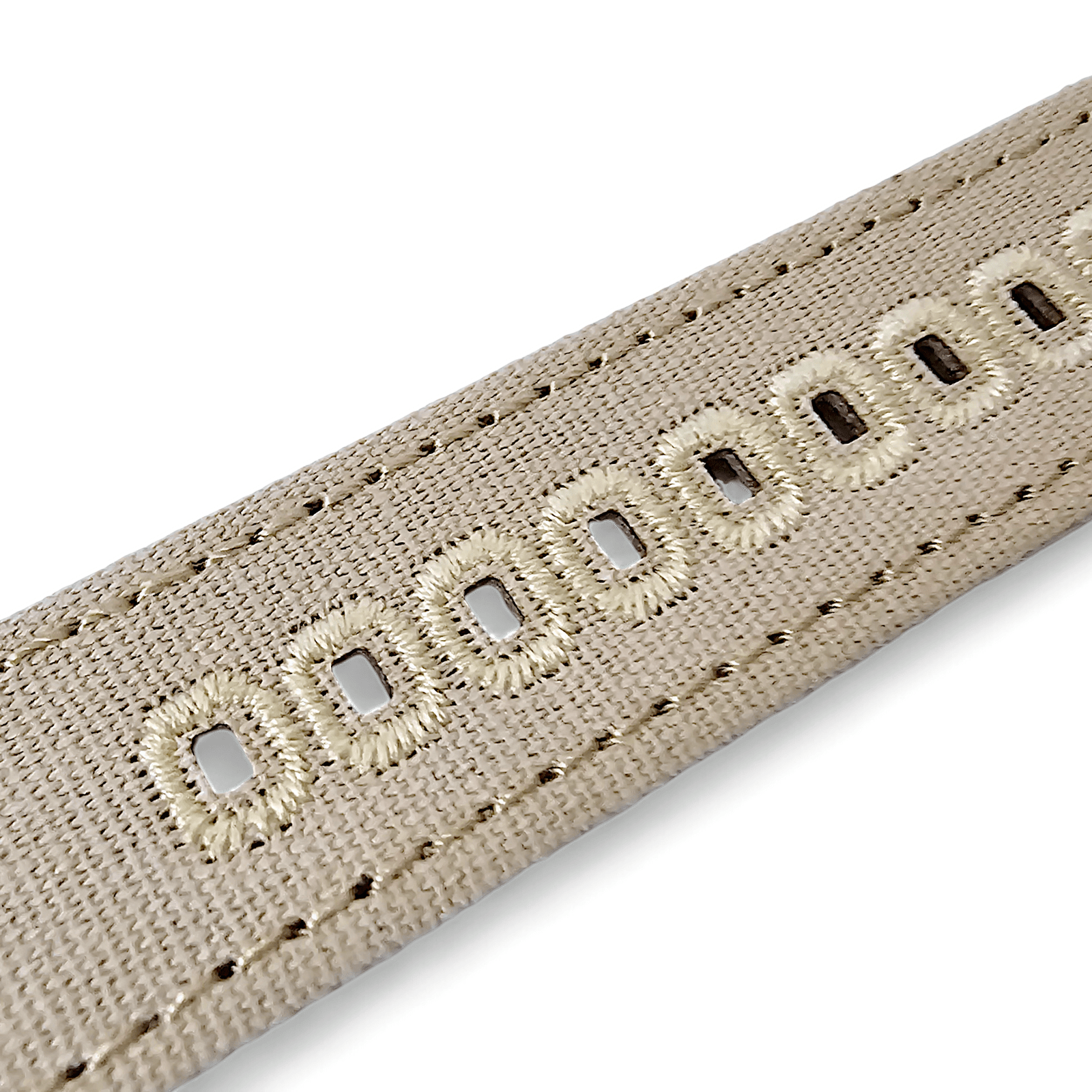 Premium Canvas Sailcloth Watch Strap Quick Release 20mm 22mm Khaki Beige - Wrist Envy