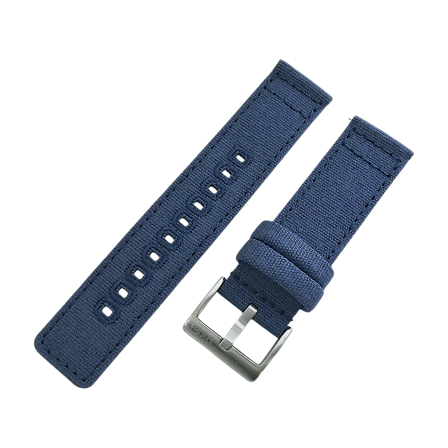 Premium Canvas Sailcloth Watch Strap Quick Release 20mm 22mm Navy Blue - Wrist Envy