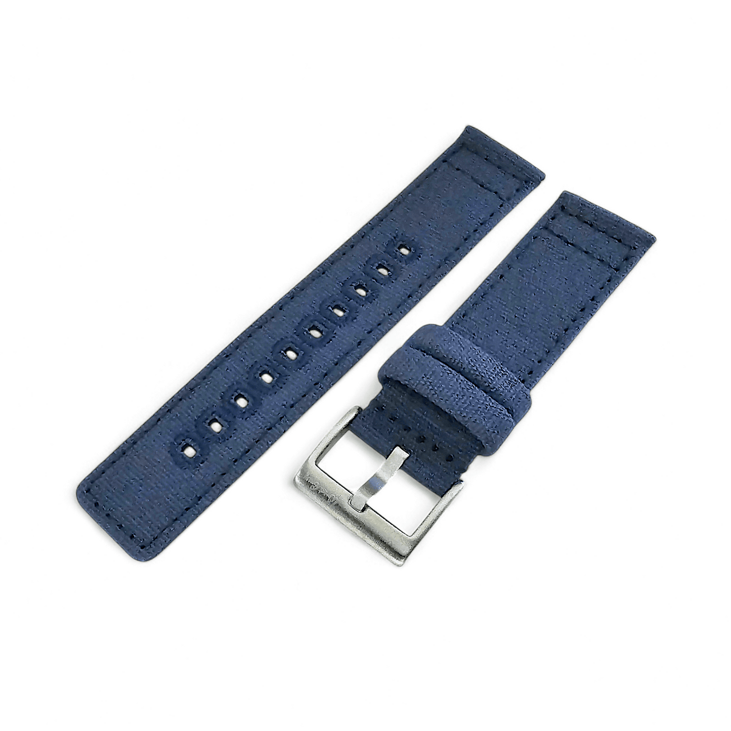 Premium Canvas Sailcloth Watch Strap Quick Release 20mm 22mm Navy Blue - Wrist Envy
