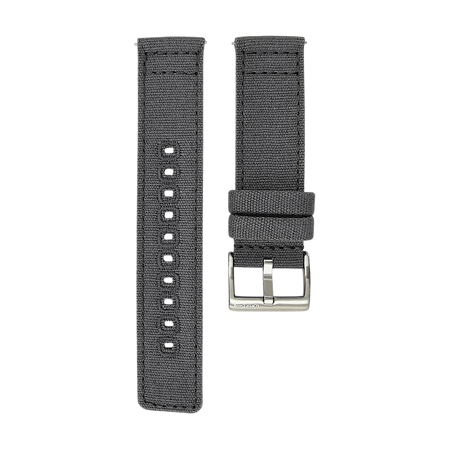 Premium Canvas Sailcloth Watch Strap Quick Release 20mm 22mm Slate Grey - Wrist Envy