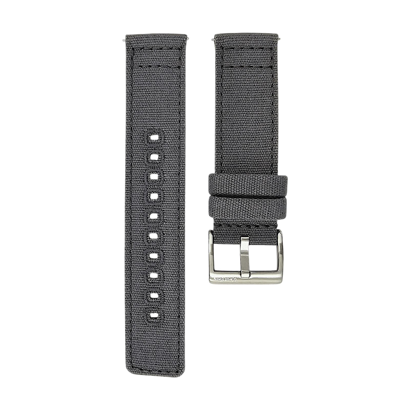 Premium Canvas Sailcloth Watch Strap Quick Release 20mm 22mm Slate Grey - Wrist Envy