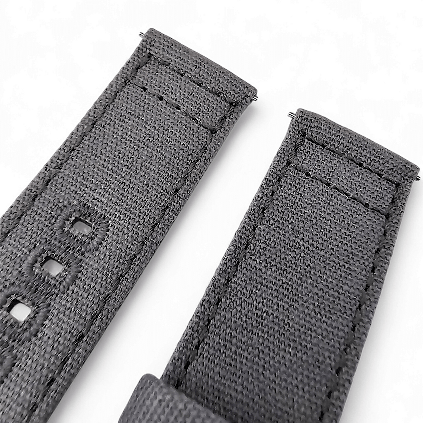 Premium Canvas Sailcloth Watch Strap Quick Release 20mm 22mm Slate Grey - Wrist Envy