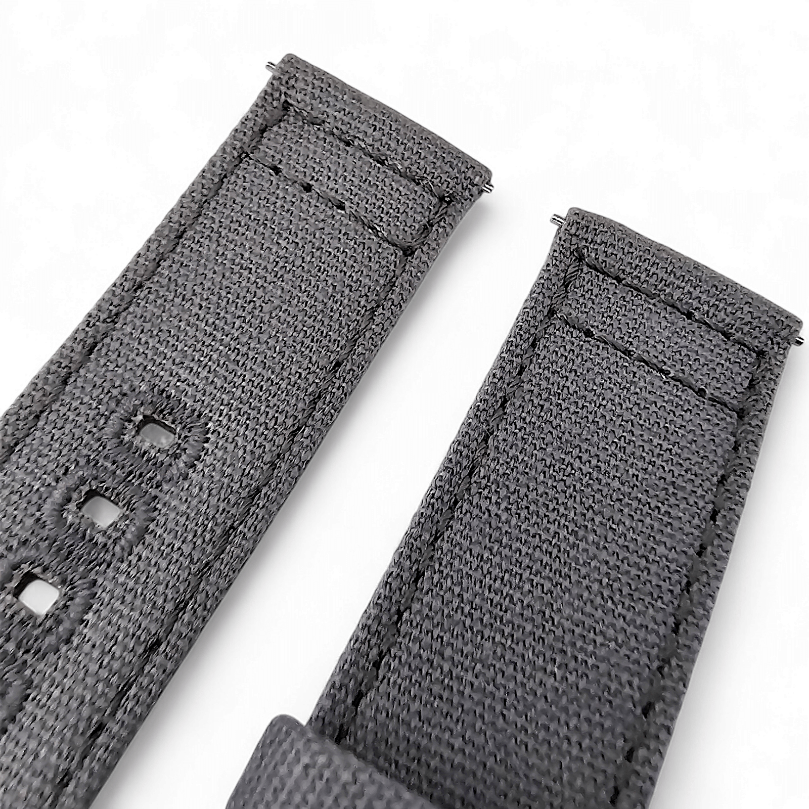 Premium Canvas Sailcloth Watch Strap Quick Release 20mm 22mm Slate Grey - Wrist Envy