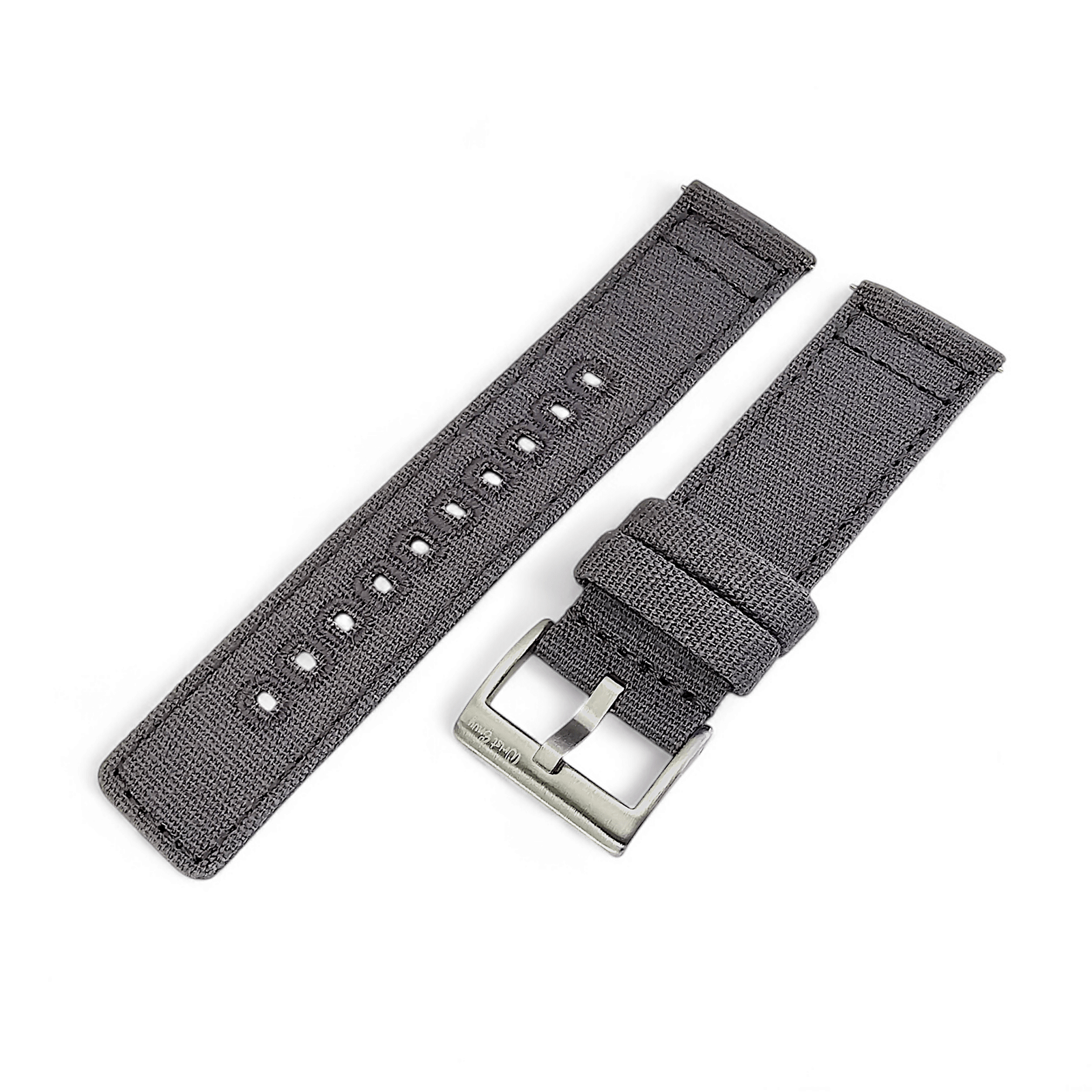 Premium Canvas Sailcloth Watch Strap Quick Release 20mm 22mm Slate Grey - Wrist Envy
