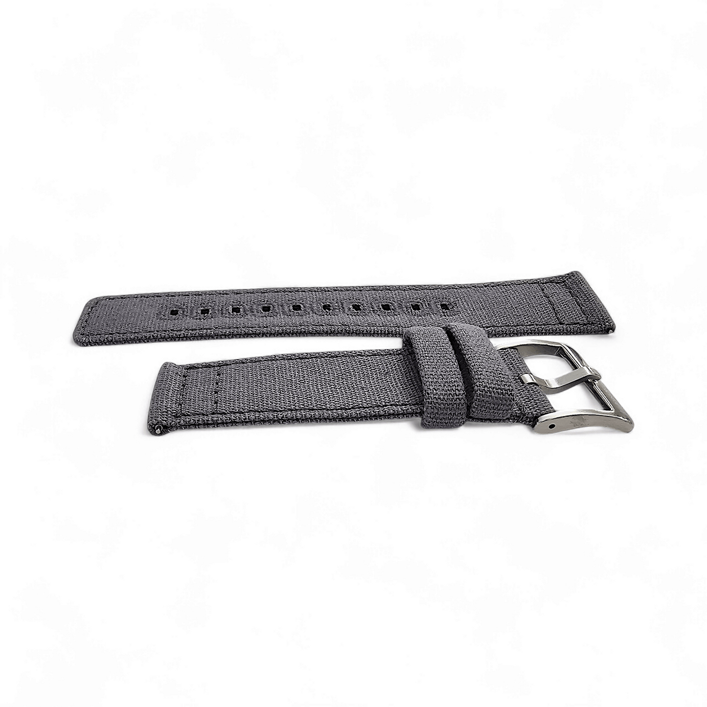 Premium Canvas Sailcloth Watch Strap Quick Release 20mm 22mm Slate Grey - Wrist Envy