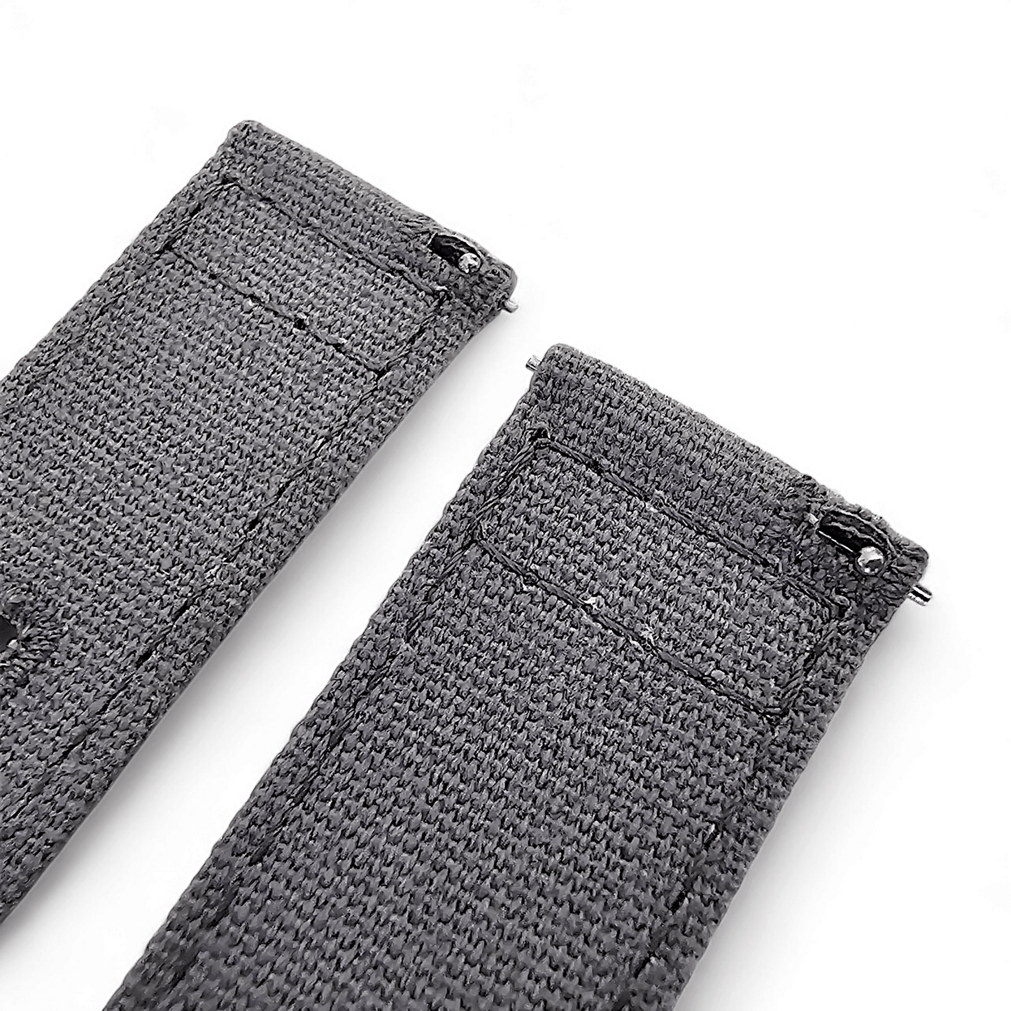 Premium Canvas Sailcloth Watch Strap Quick Release 20mm 22mm Slate Grey - Wrist Envy