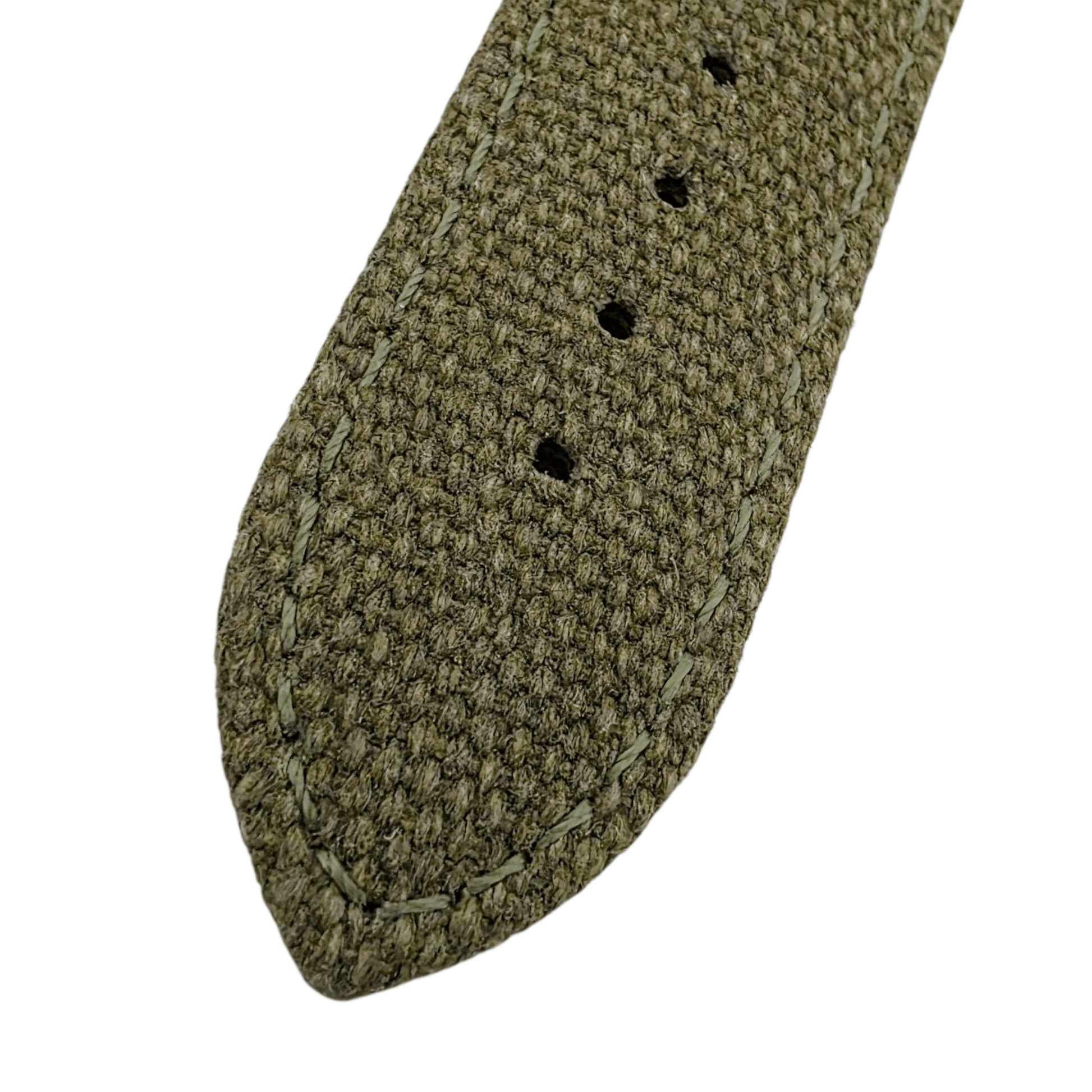 Premium Canvas Watch Strap 4mm Thick 18mm 20mm 22mm Army Green - Wrist Envy