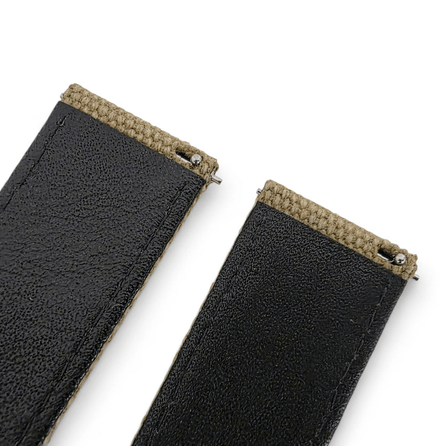 Premium Canvas Watch Strap 4mm Thick 18mm 20mm 22mm Khaki Beige - Wrist Envy