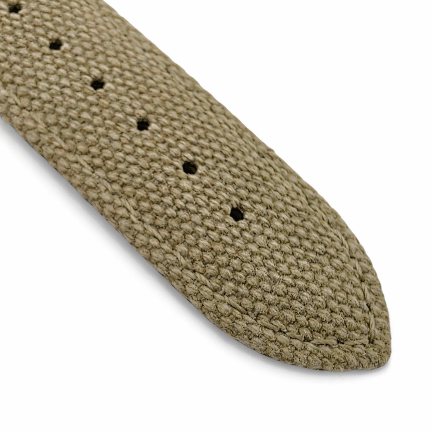 Premium Canvas Watch Strap 4mm Thick 18mm 20mm 22mm Khaki Beige - Wrist Envy