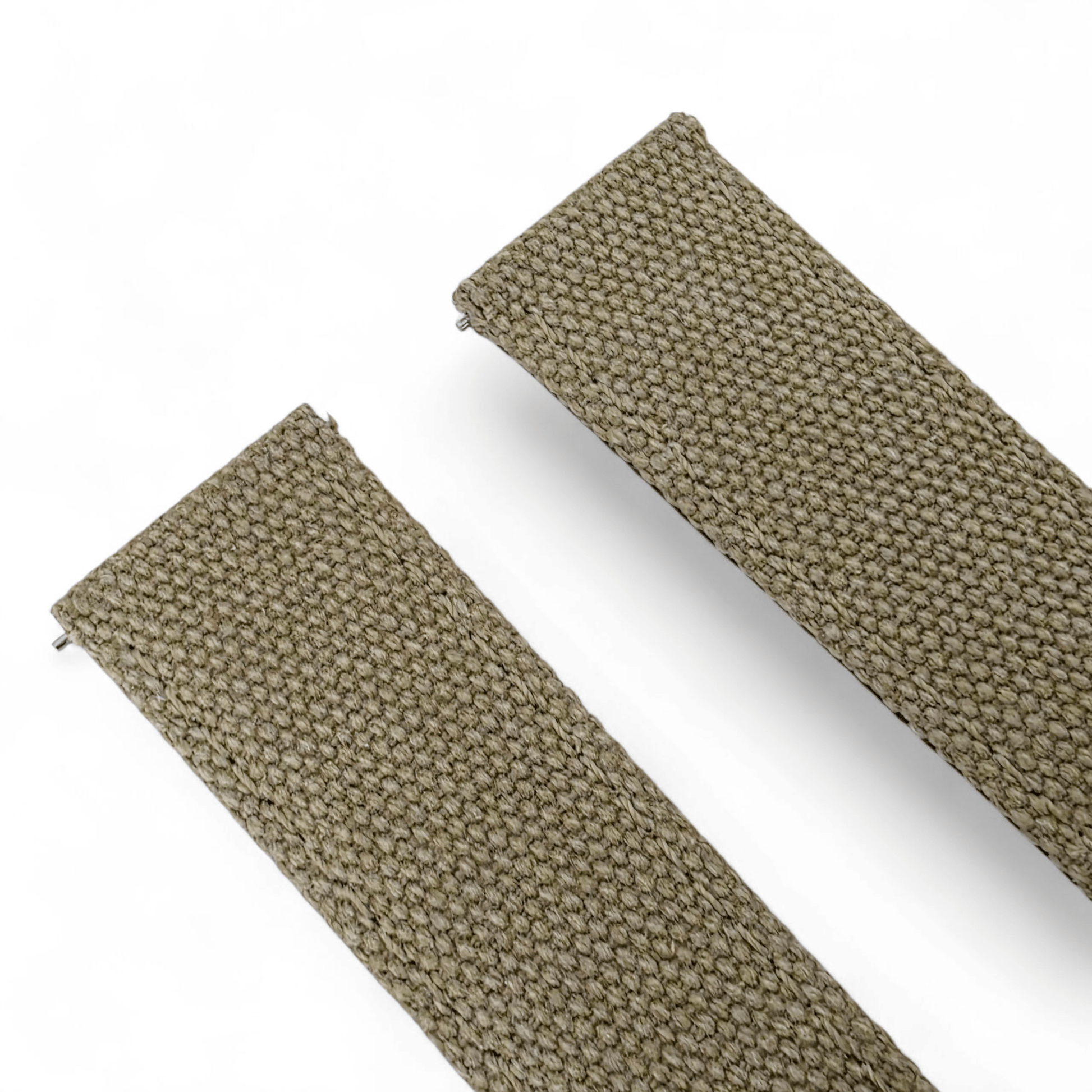 Premium Canvas Watch Strap 4mm Thick 18mm 20mm 22mm Khaki Beige - Wrist Envy